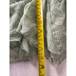 Alice + Olivia  Sage Green Ruffle Maxi Dress V Neck Tie Waist Size 2 Photo 6