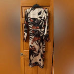 Sam Edelman  Protea Long Sleeve Satin Wrap Dress size 8 MSRP $138.00 Photo 3