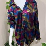 Disco 70’s Rainbow Metallic Top Size M Photo 5