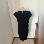 Adrienne Vittadini  black short sleeve dress with zipper details size small Photo 9