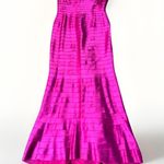 Tadashi Shoji Vtg 90s TADASHI Pink Tiered Strapless Gown Dress Maxi Fairycore Prom Formal 6 Photo 5