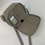 Womens Gray Leather Faux Fur Tassel Adjustable Strap Mini Purse Crossbody Bag Photo 3