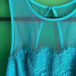 CLEARANCE!!! En Créme Brand Cocktail Teal & Lace Midi‎ Dress Size Small EUC! Blue Photo 1