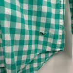 Vineyard Vines  size 4 relaxed fit‎ 100% cotton green and white gingham button up Photo 3