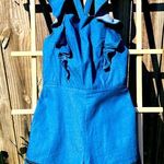 English Laundry jean ruffle romper Large Blue Photo 0