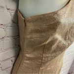 Trina Turk Gold Shimmer one shoulder embellished formal mini dress glam Photo 7
