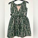 ZARA NWT  Green Lace Fit Flare Tulip Party Dress Small Photo 3