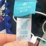 Coastal Blue  NWT One Piece Swimsuit V-Neck Colorful Beach Vacation Sz XL 16/18 Photo 5