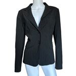 Ann Taylor sport coat 12 black pinstripe blazer lightweight classic jacket Photo 1
