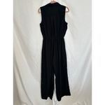 Bebop Solid Wide Leg Jumpsuit Romper Womens Size XL Black Elastic Waist Photo 5