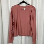 Athleta Pink Long Sleeve Elemental Top Cropped Shirt Sz.S Photo 4
