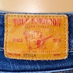 True Religion  Stella skinny low rise jean with orange logo pockets Size 27 EUC Photo 9