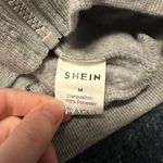 SheIn Gray Cropped Zipper Hoodie Photo 3