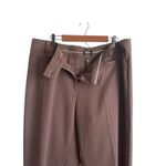 Avenue Women Pants Brown Straight Leg High Rise Office Travel Neutral Capsule Photo 5