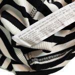 ZARA BLACK AND WHITE ASYMMETRIC NECK DRESS Photo 6