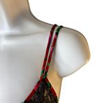 Victoria's Secret  Vintage Gold Label Satin & Lace Nightie Slip Red & Pink Tulips Photo 5