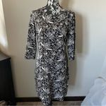 J. McLaughlin  Catalina Cloth Dress Floral 3/4 Sleeve Brown Large Photo 3