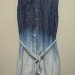 Tommy Bahama  Blue and White Gradient Midi Dress 100% Linen Photo 0