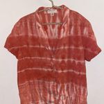 Cloth & Stone  X Anthropologie Tie Dye Button Front T-Shirt size small Photo 0