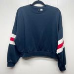 Divided Navy Blue Long Sleeve Cropped Women's Sweatshirt Small Activewear Casual Photo 0
