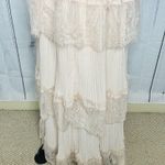 Just Me NWT  Women's Pink Lace Ruffle Tiered Boho Sleeveless Pleated Dress Size M Photo 10