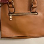 Paper Store Structured Caramel Faux Leather Bag with Shoulder Strap Tan Photo 4