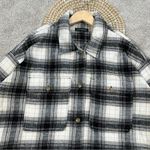 Banana Republic  Women’s Wool Blend Flannel Shirt Button Up Jacket Shacket Size L Photo 3