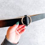 Loft Outlet Black Synthetic Leather Belt Size Large Photo 1