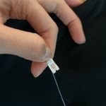 Free People NWT  talk now black bell sleeve low cut v neck mini dress Photo 7