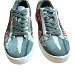 Johnny Was Junia Olive Suede Leather Camo Embroidered Sneakers Size 7 Photo 5