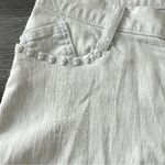 Rock & Republic Hula Streetwear White Wash Denim Skull Stud Frayed Hem Shorts Photo 3