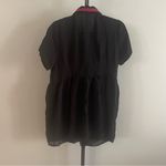 Entro Embroidered & Tassel Mini Dress Black and Pink Size Medium Photo 2