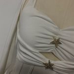 & Other Stories halter neck long sleeve white tee with stars decoration and corset details Photo 6