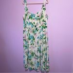 Old Navy Linen-Blend Fit & Flare Midi Sundress Women 2X Cottagecore Coquette Photo 1
