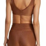 We Wore What Brown Rib V-Neck Sports Bra Top Photo 3