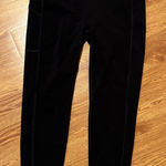 Spanx  Shape High Waisted Black Leggings L Flat Serge Seams One Pocket (A) Photo 0
