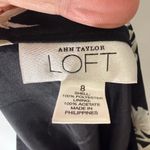 Loft  Black White Floral Midi Skirt Asymmetrical Size 8 Photo 4