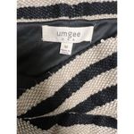 Umgee  Skirt Women's M Black Beige Striped Sequin Party Short Raw Hem‎ CDX-B Photo 6