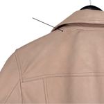 All Saints 8 Dalby Slim-Fit Leather Biker Jacket Misty Pink Zipper Moto Boho Photo 6