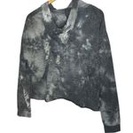 J for Justify  Women's M Cropped Sweatshirt Lightweight Gray Tie Dye Casual Comfy Photo 1
