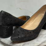 Adrienne Vittadini  Fiona Pump Heels Woman 8 Black Beaded Block Heel‎ Pointed Toe Photo 0