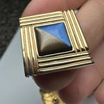 Lot Of 2 Gold Tone Pierced Stud Earrings 1 Signed Gallery Original Photo 4