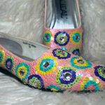 Radical Pink Blue Yellow Purple and Silver Sequined Dressy Flats Size 7 Photo 0