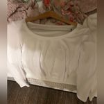 white square neck tight shirt Photo 0