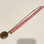 None Vintage Doublesided Monogrammed mirror necklace, Estate Jewelry 11.5”L Photo 10