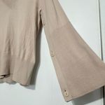 Brochu Walker  NEW Beige Organic Cotton Larson V-Neck Sweater Size Large Photo 4