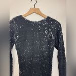 Dress the Population  Lola Velvet Sequin Black Long Sleeve Mini Dress Medium Photo 10