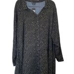 City Chic NWT Animal Print Button Down Shirt Dress Green Size 20 Mini Skin Photo 2