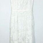 Lulus  White Floral Lace‎ Overlay Column Mini Dress Bridal Shower Wedding Size S Photo 0