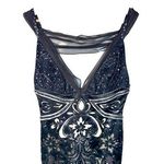 NWT Mandalay Black Silver Beaded Sequin Short Mini Evening Dress Womens Size 4 Photo 1